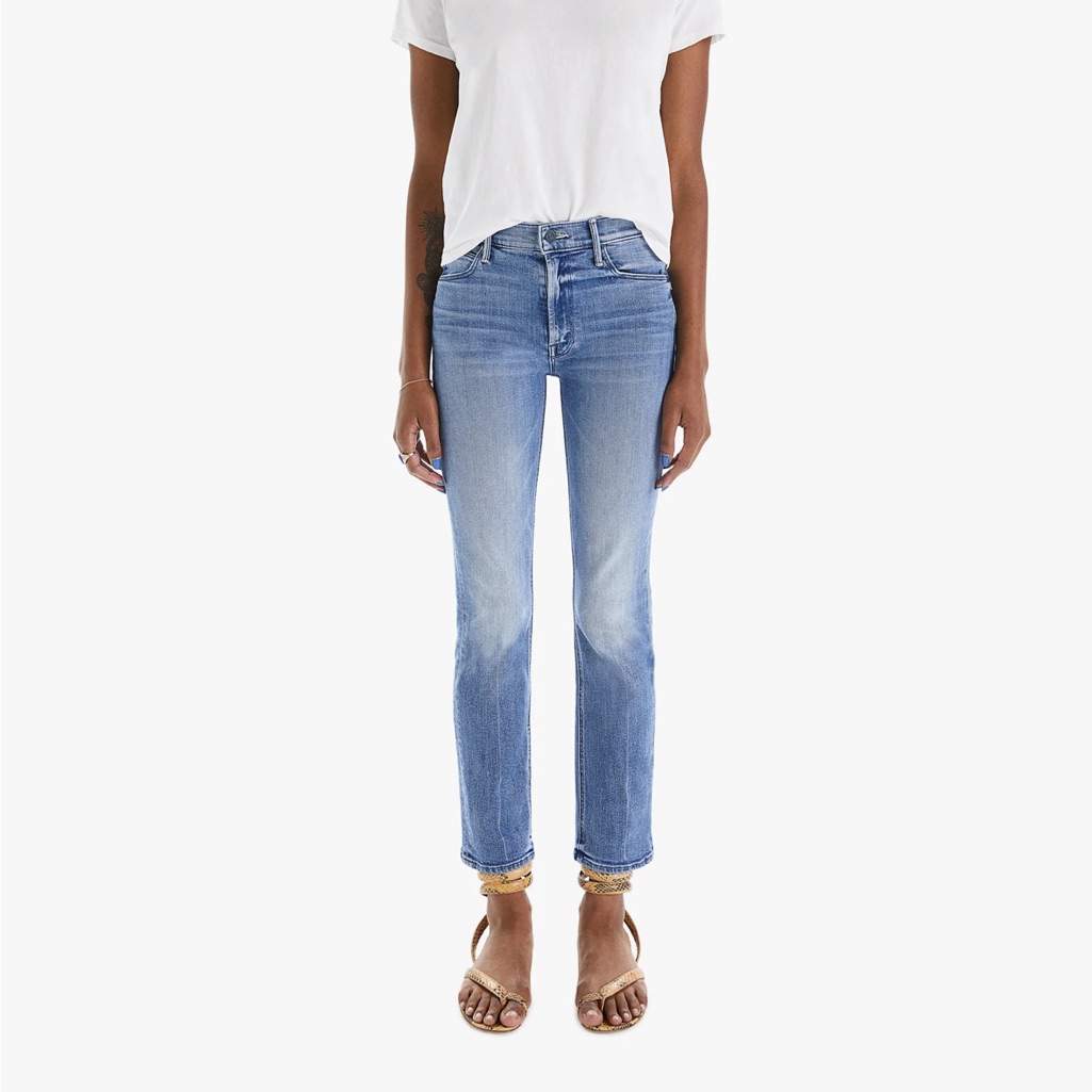Mother Mid Rise Straight Leg Jeans Size 26 Hits At The Ankle - 27.5”